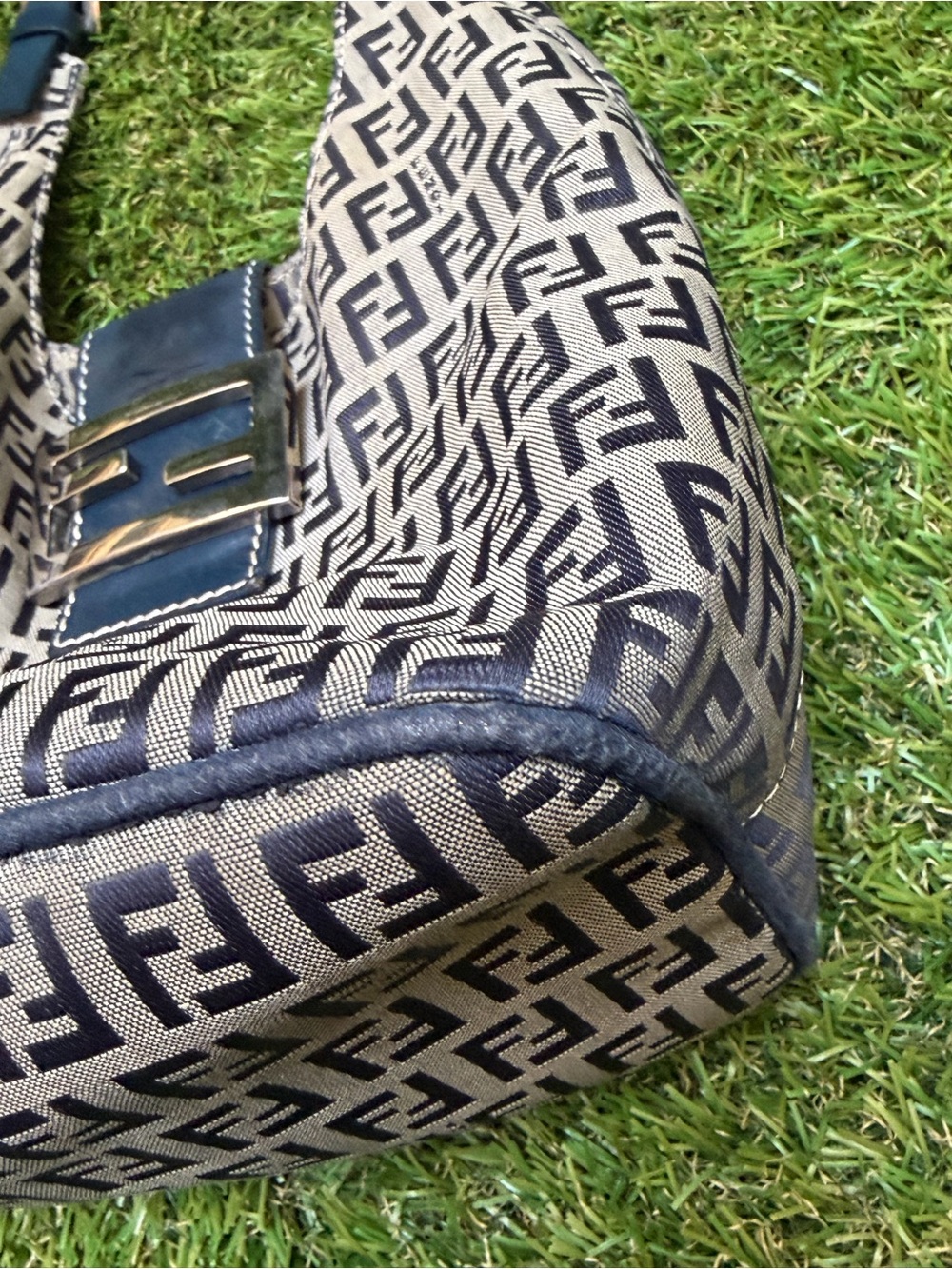 Vintage Fendi Zucca Monogram Canvas Hobo Shoulder Bag - Picture 5 of 16